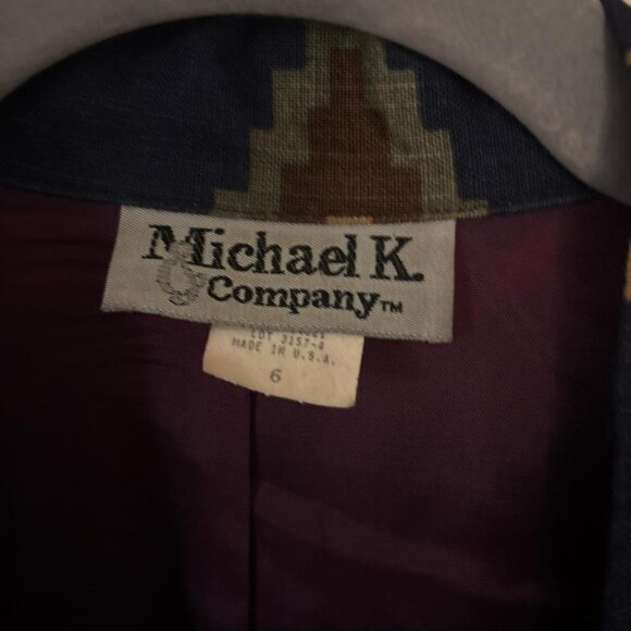 Vintage Southwestern Aztec Blazer |Fall Statement Jacket - Picture 3 of 7